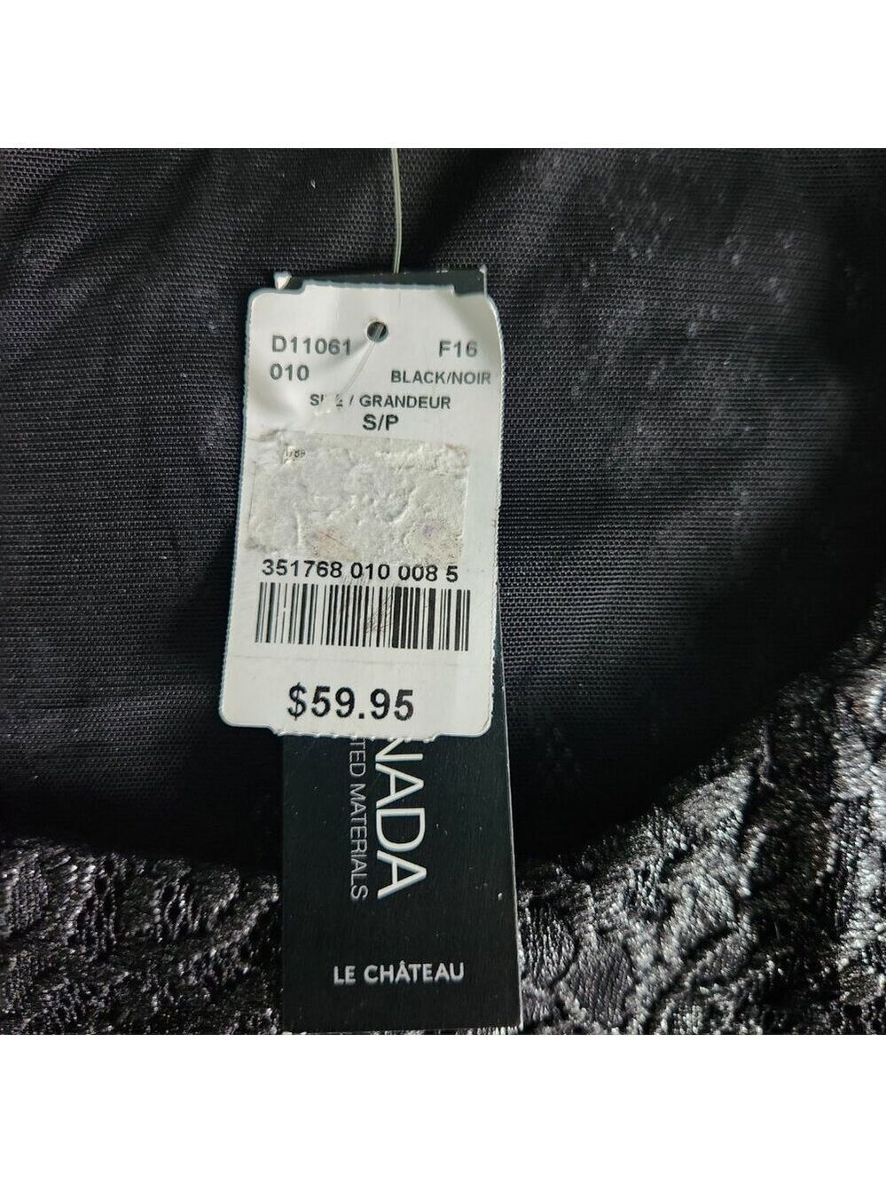 Le Chateau Womens Size Small Black Floral Lace Cold Shoulder Flutter Top NWT - Picture 8 of 12